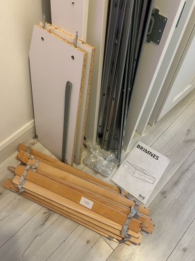 IKEA BRIMNES Double bed frame with storage white