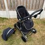 Magic ZC 3 in 1 Pushchair Pram Travel System, Baby Stroller 3 in 1 with Reversible Two Pushing Modes, Newborn Infant Carriage One-Click Folding, Toddler Buggy Aluminum Frame (739 Black) Image 4