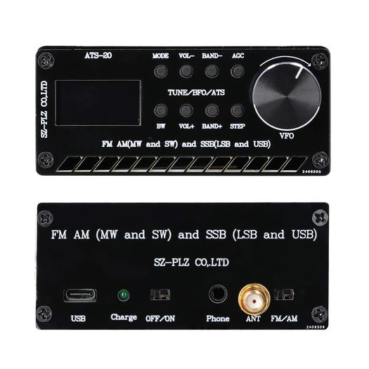 ATS-20 SI4735 Radio Receiver Full-wave Band Radio Receiver FM AM (MW & SW) SSB (LSB & USB) Covering Commercial Ham Radio Bands