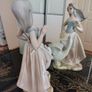 Large Vintage Girl with Goose Figurine by Tengra Image 5