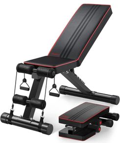 Commercial Weight Bench, Adjustable/Foldable Strength Training Bench, Utility Incline/Decline Bench for Full Body Workout with Fast Folding-Latest Model (FREE POSTAGE)