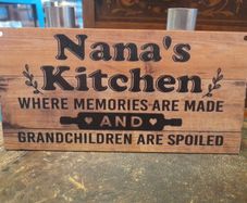 Nana's Kitchen Timber Sign