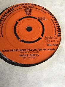Sacha Distel vinyl single record - Raindrops keep falling on my head