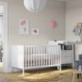 IKEA SUNDVIK White Cot Bed 70 x 140 Converts to Toddler Bed Image 4