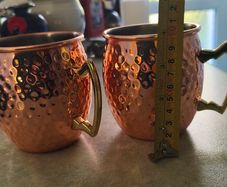 Set of 2 cooper mug Moscow mule copper plated mugs