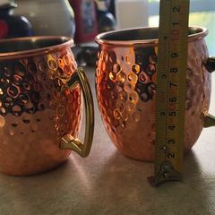 Set of 2 cooper mug Moscow mule copper plated mugs