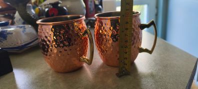 Set of 2 cooper mug Moscow mule copper plated mugs