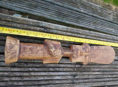 carved wooden man possibly tribal