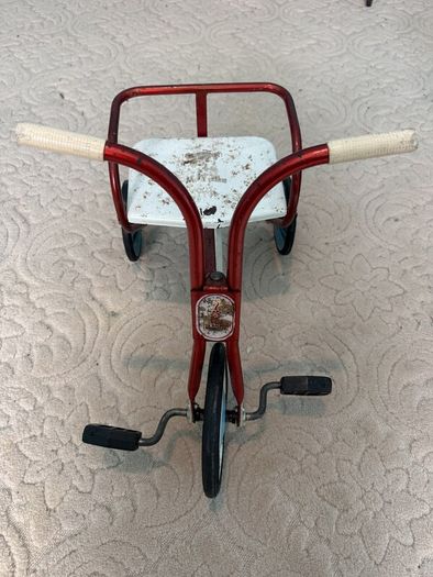 Vintage Raleigh Child's Tricycle, 1960s/70s, Red with Box Seat