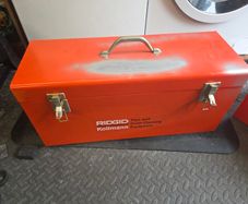 (Ridgid) Large steel tool box.