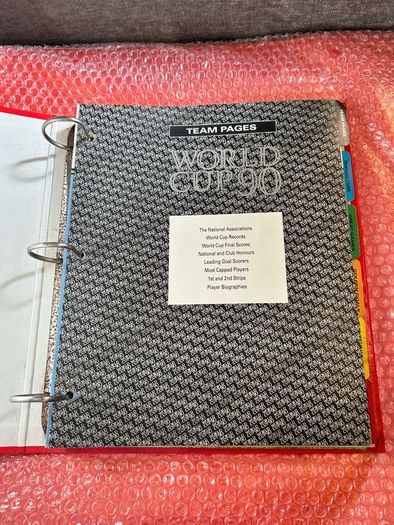 World Cup 90 Sticker Collection binder