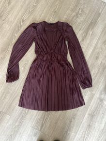 zara pleated dress