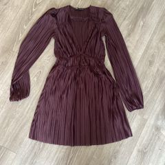 zara pleated dress