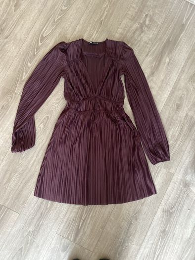 zara pleated dress