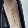 ZARA black satin ruffle kitten heels Sz 40 (Fit 7-7.5UK) - Rrp 59.99 Image 6