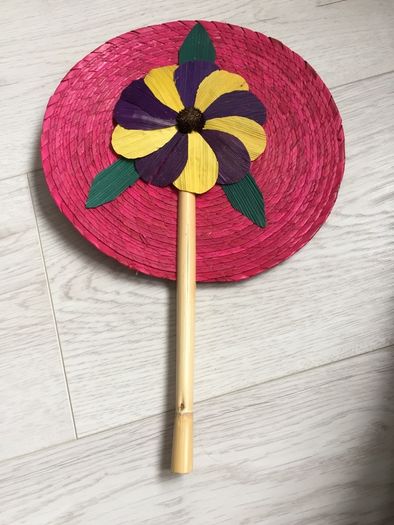 Pink Flowery Fan