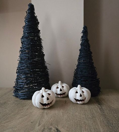 3 terracotta pumpkins - beige