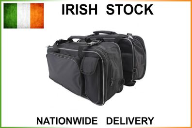 Twin Black Motorcycle Pannier Bags