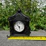 Antique Bronze Clock Statue Image 2
