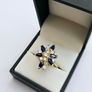 14ct Yellow Gold Sapphire & Diamond Cocktail Ring Image 3
