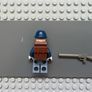 Lego the Lone Ranger tlr021 Cavalry Soldier minifigure- Backpack, Brown Eyebrows, Lopsided Open Mouth Smile, Stubble Image 2