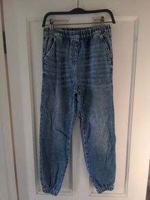 Girls denim jean joggers