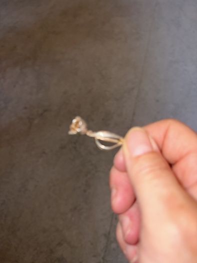 silver old brooch