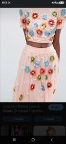 Lace and beads stunning skirt. and  top..this was a sought after 2 piece .was also sold on Asos sold out