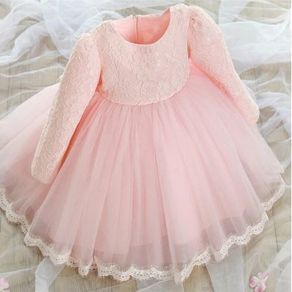 New Fancy Baby Lace Christening Gowns Girl Birthday Dress size 12-18 mths
