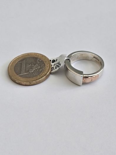 Brand New 925 Silver & 9ct Gold Ring