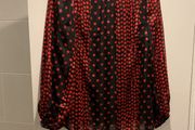 Dramatic polka dot blouse