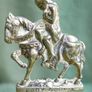 Vintage Lady Godiva Naked Lady Coventry Brass Ornament. Image 3