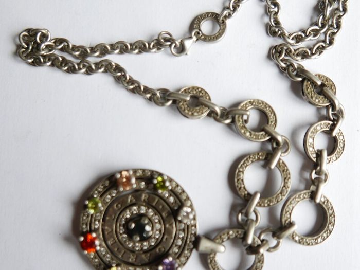 Vintage heavy hallmarked 925 Sterling Silver BVLGARI Necklace length 20" - 49.9g