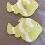 Two Wooden Fish Clothes Pegs. Image 2