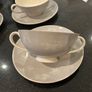 Royal Doulton 'bridal veil' set of six soup bowls and matching saucers Image 2
