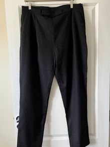 Michael Mortell  Black Bow Front Trousers