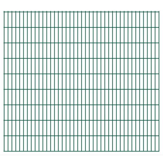 2D Garden Fence Panels & Posts 2008x1830 mm 16 m Green