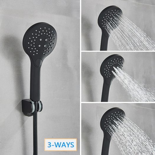 BRAND NEW Matte Black Shower Faucets Wall Mount Bathroom Shower Faucets Bathtub Faucet Mixer Tap Shower Mixer Valve Control Valve
