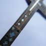 Antique Wooden and Bronze Cross with Mother of Pearl Inlay Image 7