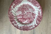 6 myott "the brook" red plates