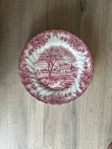 6 myott "the brook" red plates