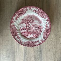 6 myott "the brook" red plates