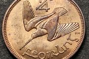 Excellent 1966 Ireland 1 Farthing coin witgh Luster
