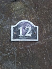 Number 12 House Plaque