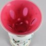 Beautiful Bohemian pink glass overlay vase Image 2