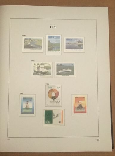 1929-1995 Ireland Commemorative incl sheetlets & 1968-1995 Definitive (inc Gerl series, Architecture & Treasures inc Enschede) Stamp Collection in Davo Album. (shown in 95 images)