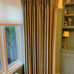 Bay Window Curtain with Brass poll