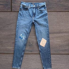 Polo Ralph Lauren Tompkins Skinny High Rise Ankle Fit Jeans Blue Denim W26 UK 8