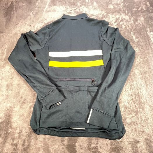 RAPHA Brevet Jersey Womens Small Blue Full Zip Long Sleeve Jacket Wool Blend