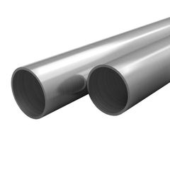 2 pcs Stainless Steel Tubes Round V2A 2m 40x1.8mm